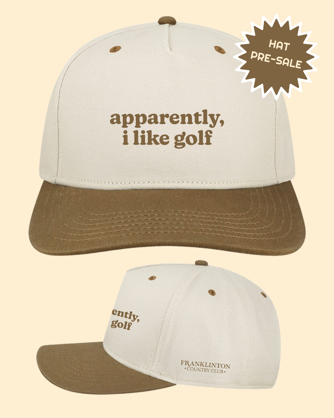 Apparently, I Like Golf Hat - Brown