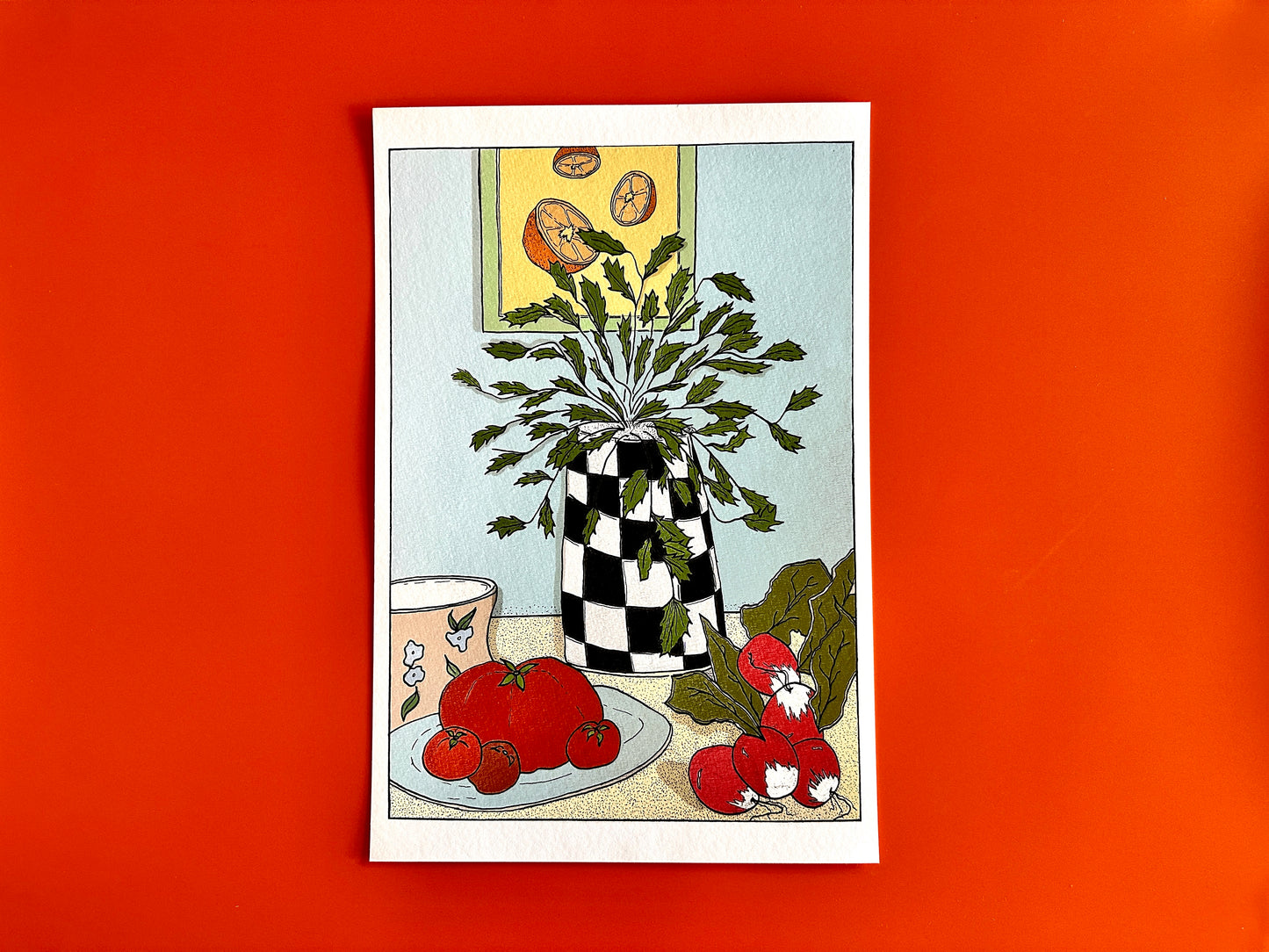 Checkered Vase Print