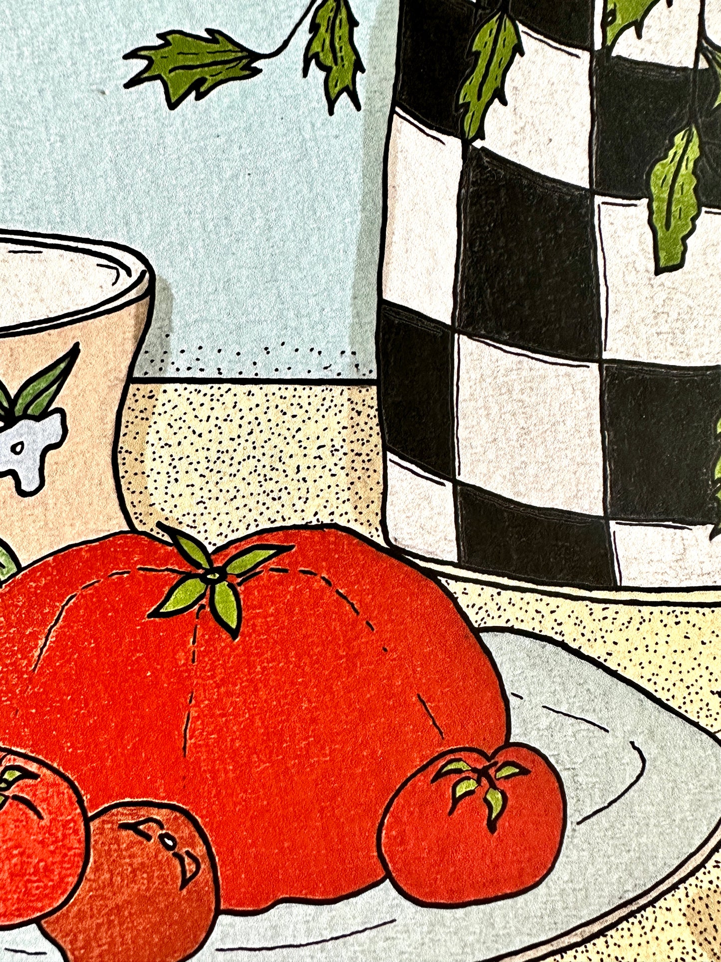 Checkered Vase Print