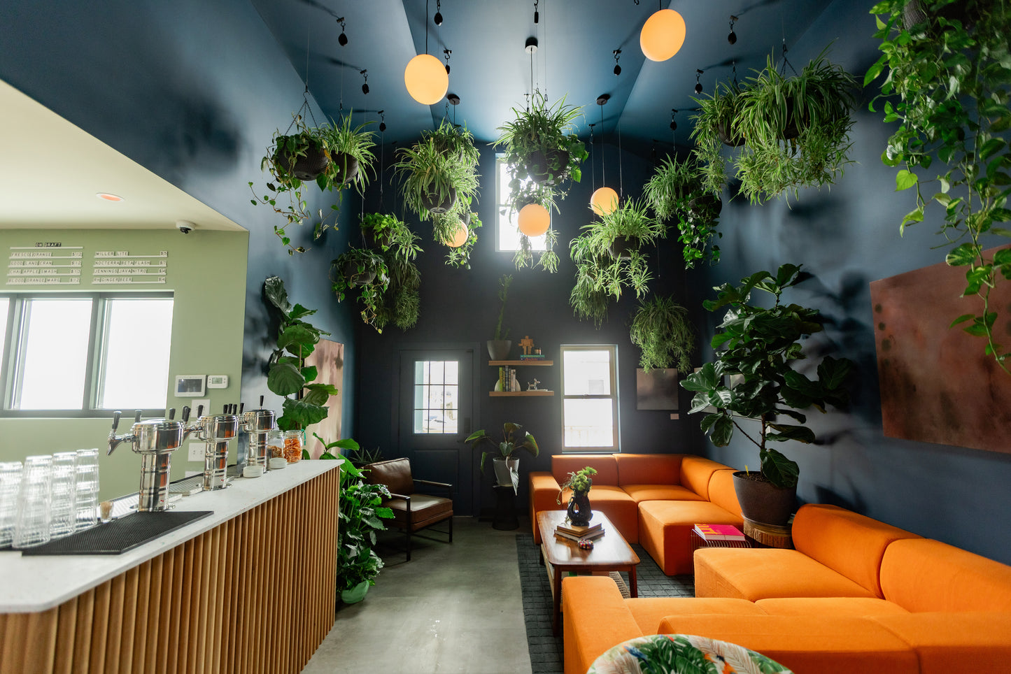 Orange Couch Lounge Rental